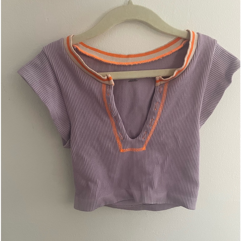 purple and orange size xs urban outfitters crop top